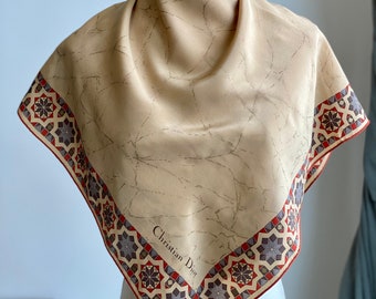 Freeshipping Christian Dior monogram silk scarf vintage scarves (J307)