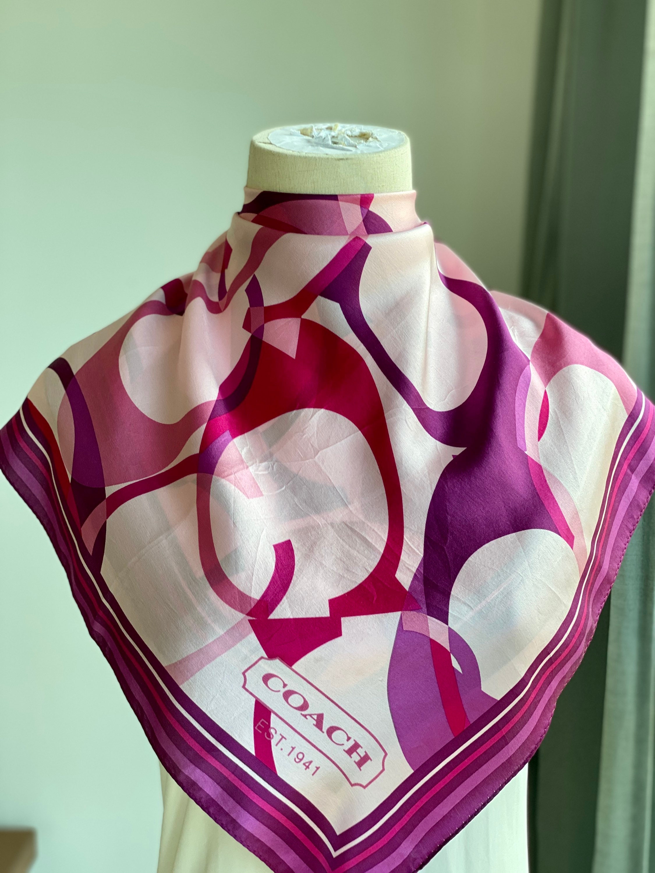 Coach Scarf - Etsy Coach Scarf - Etsy