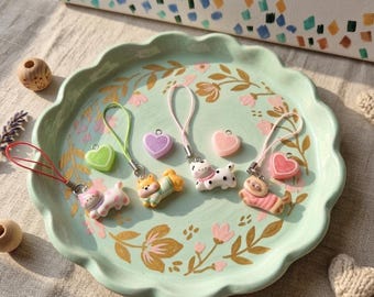 Pudgy Pal Animal Charms, Cute Cat & Puppy in Sweater, Cozy Kawaii Bag Accessories, Keychain Collectible Gift
