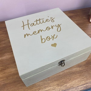 Personalised memory keepsake box