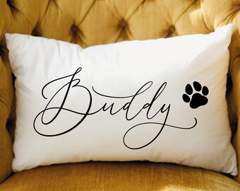 Personalized dog name pillow Clearance