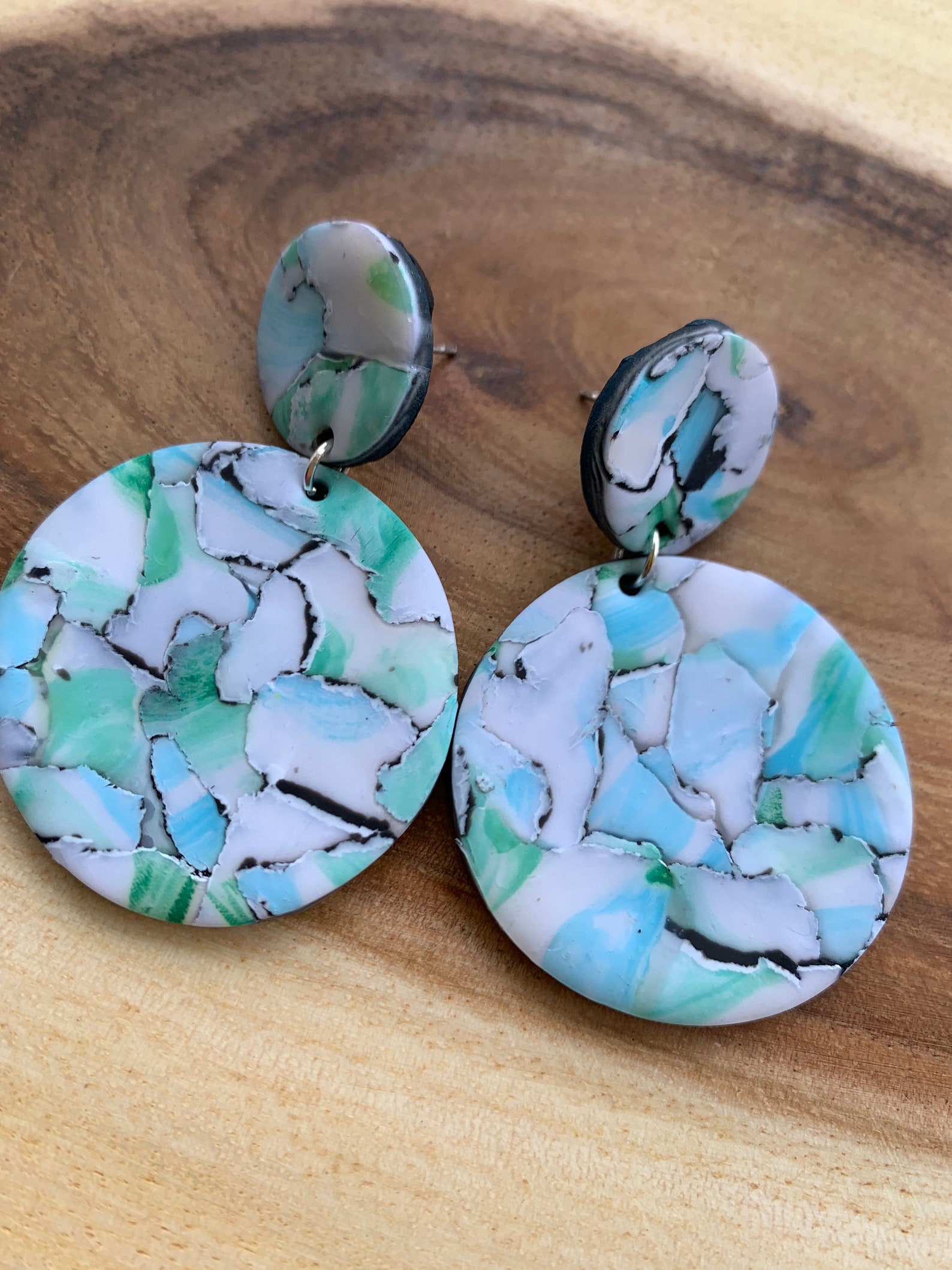 Watercolor Designed Earrings Etsy