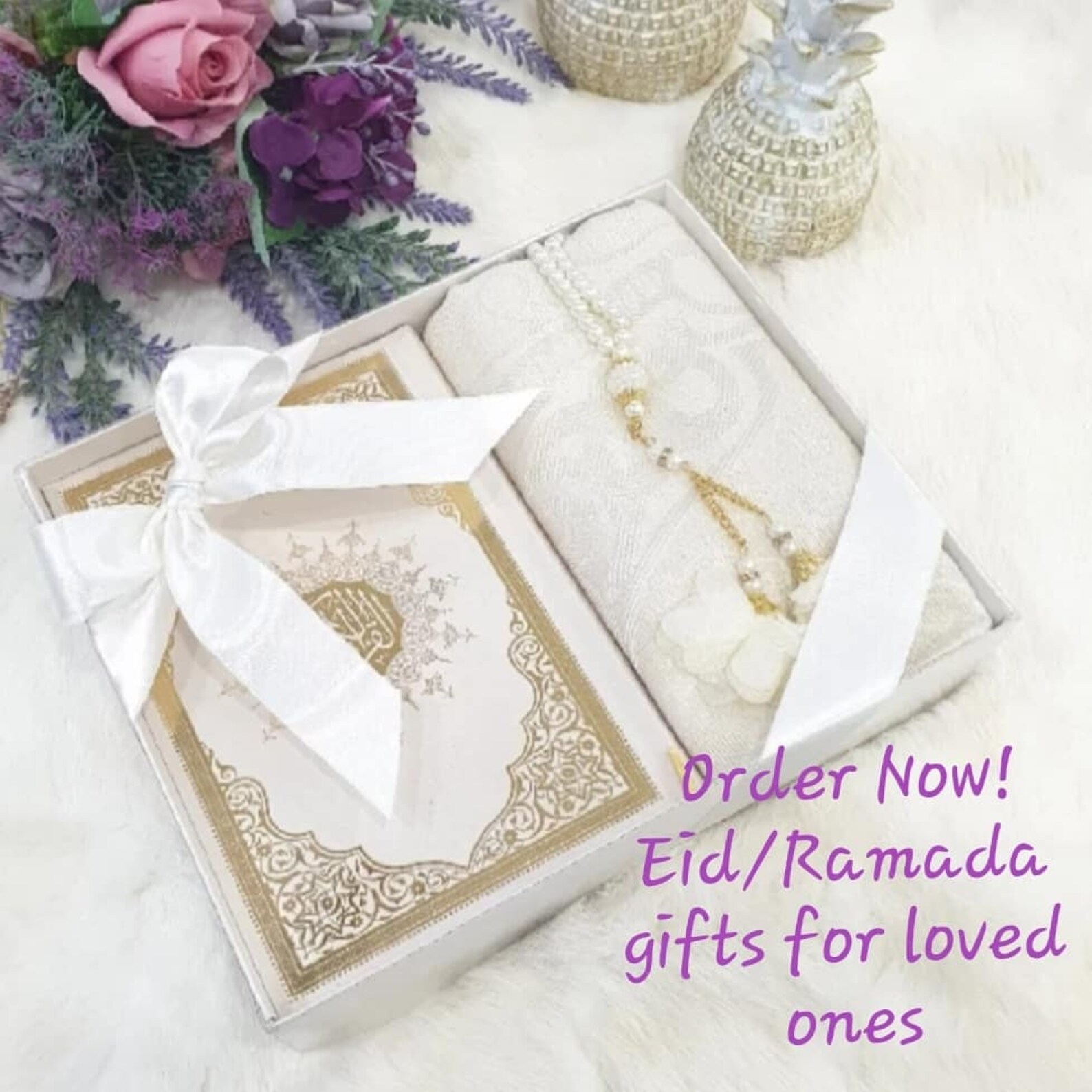 Qur'an prayer mat and tasbih gift set Etsy