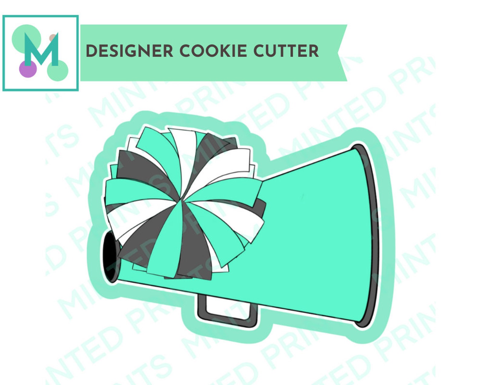 Cheerleading Cone with Pom Pom Cookie Cutter Etsy