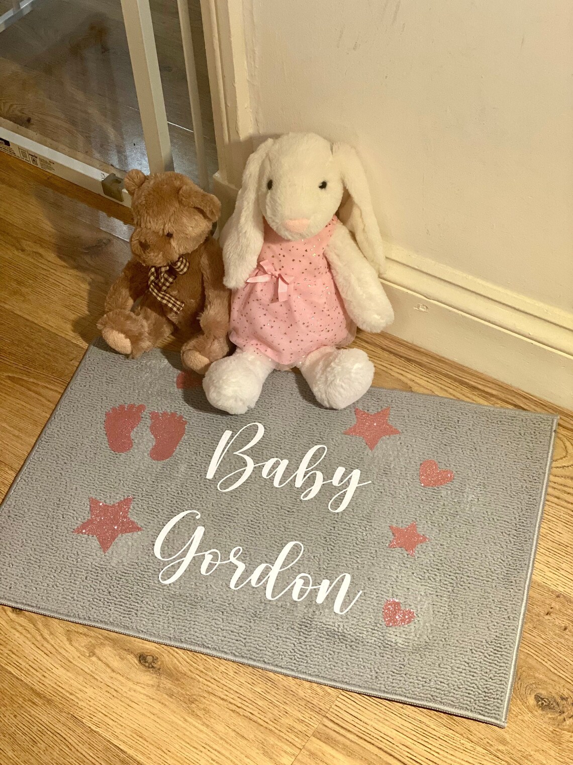 Baby Name Rug/ Bedroom/Bathroom Rug personalised rug Etsy