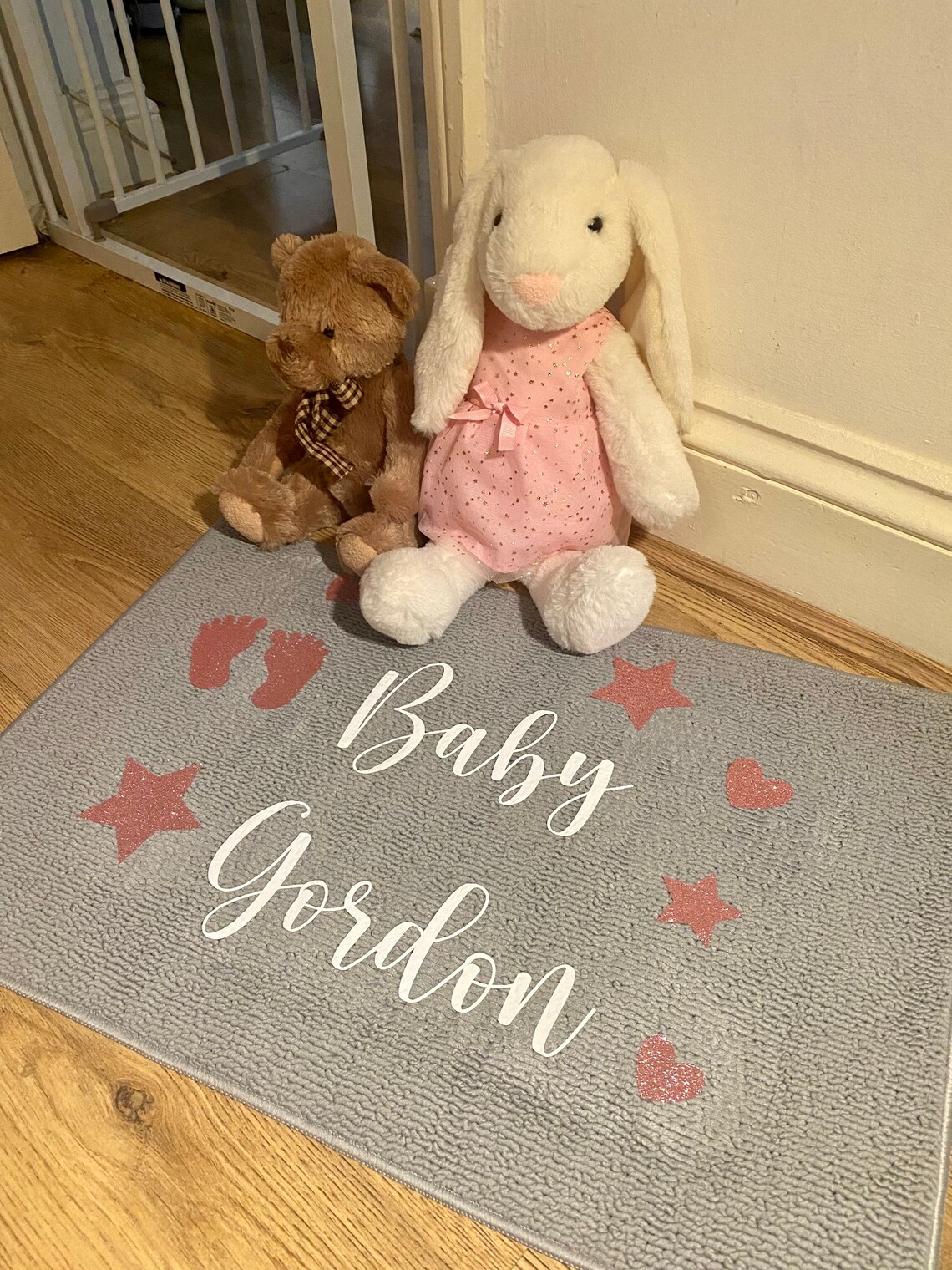 Baby Name Rug/ Bedroom/Bathroom Rug personalised rug Etsy