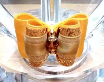 Lazo para perro con cristales Swarovski ámbar: lazo de cumpleaños de noviembre