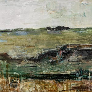 Homeplace, Abstract Painting, Original Artwork, Wall Decor, Unique, Christen Horner Art, Original Artwork Print, Landscape Painting, 18x24in