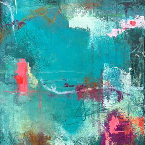 Distant Light, Abstract Painting, Original Print, Abstract Floral Artwork, Wall Decor, Flower, Unique, Colorful Artwork, Christen Horner Art