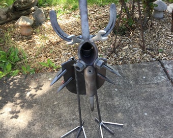 Scrap Metal Bird Sculpture