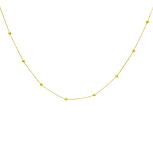 18ct Gold Vermeil Beaded Chain – Sterling Silver Short Necklace