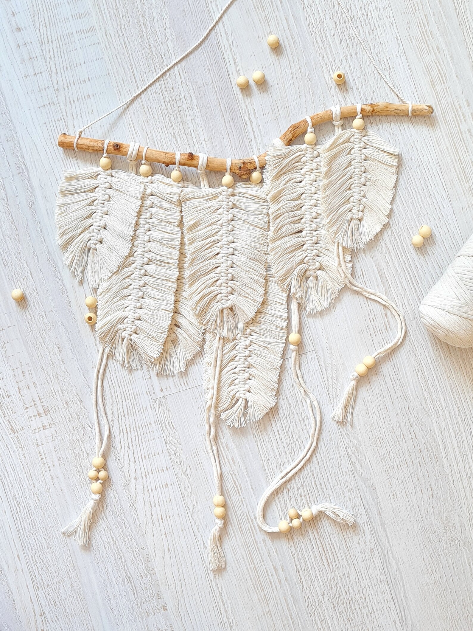 Macrame feather wall hanging Etsy