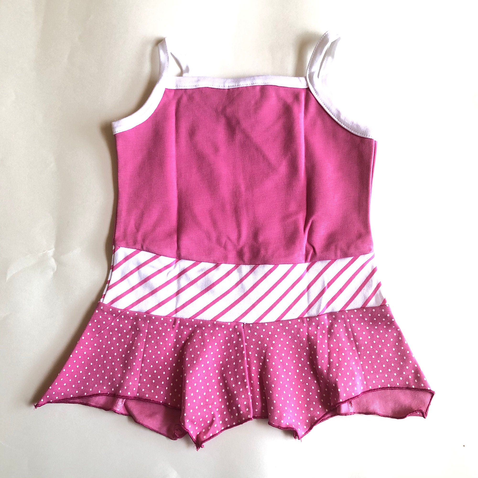 Girls Two Piece Skirt Set/ 2 Piece Set/ Ruffled Tank Top and Ruffled