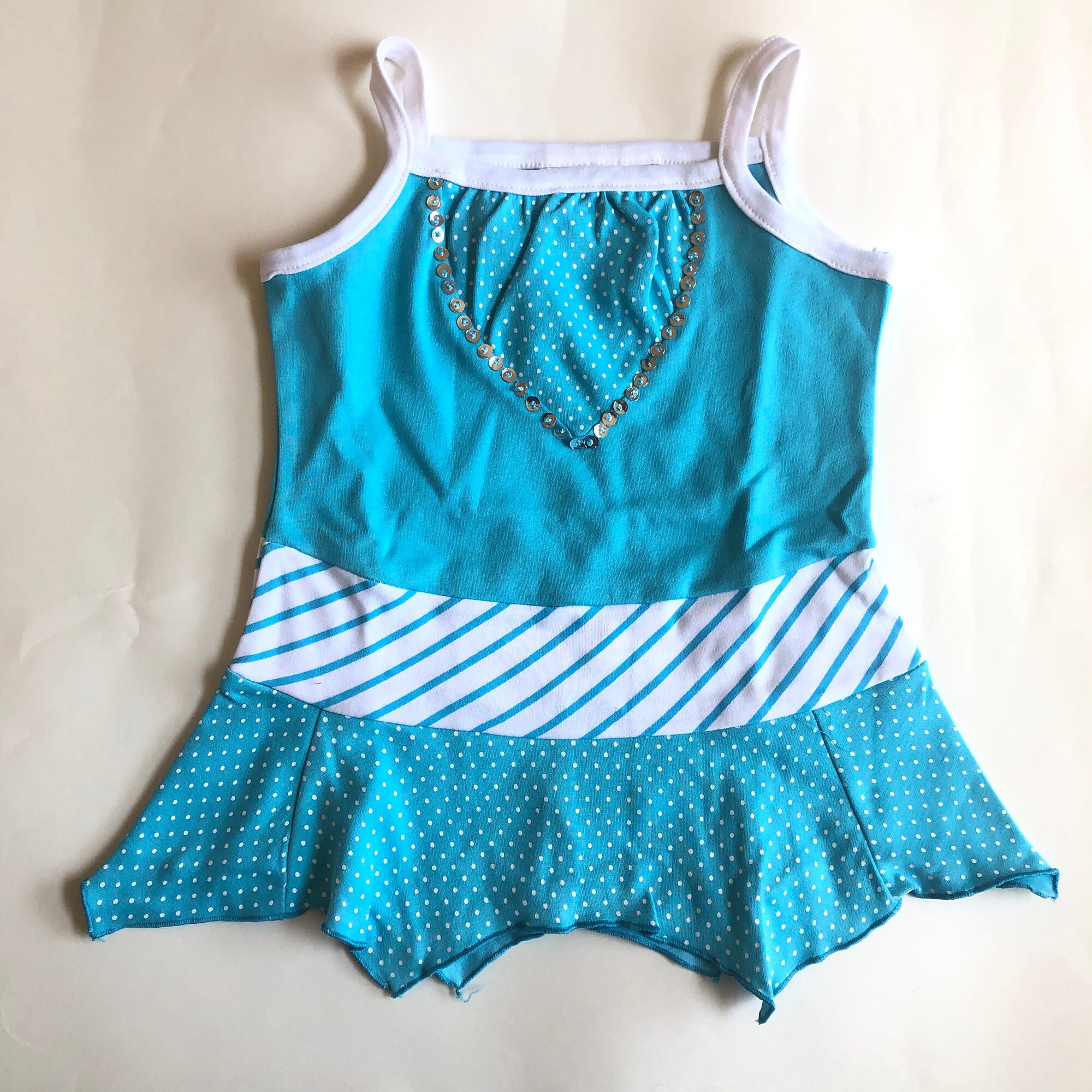 Girls Two Piece Skirt Set/ 2 Piece Set/ Ruffled Tank Top and Ruffled