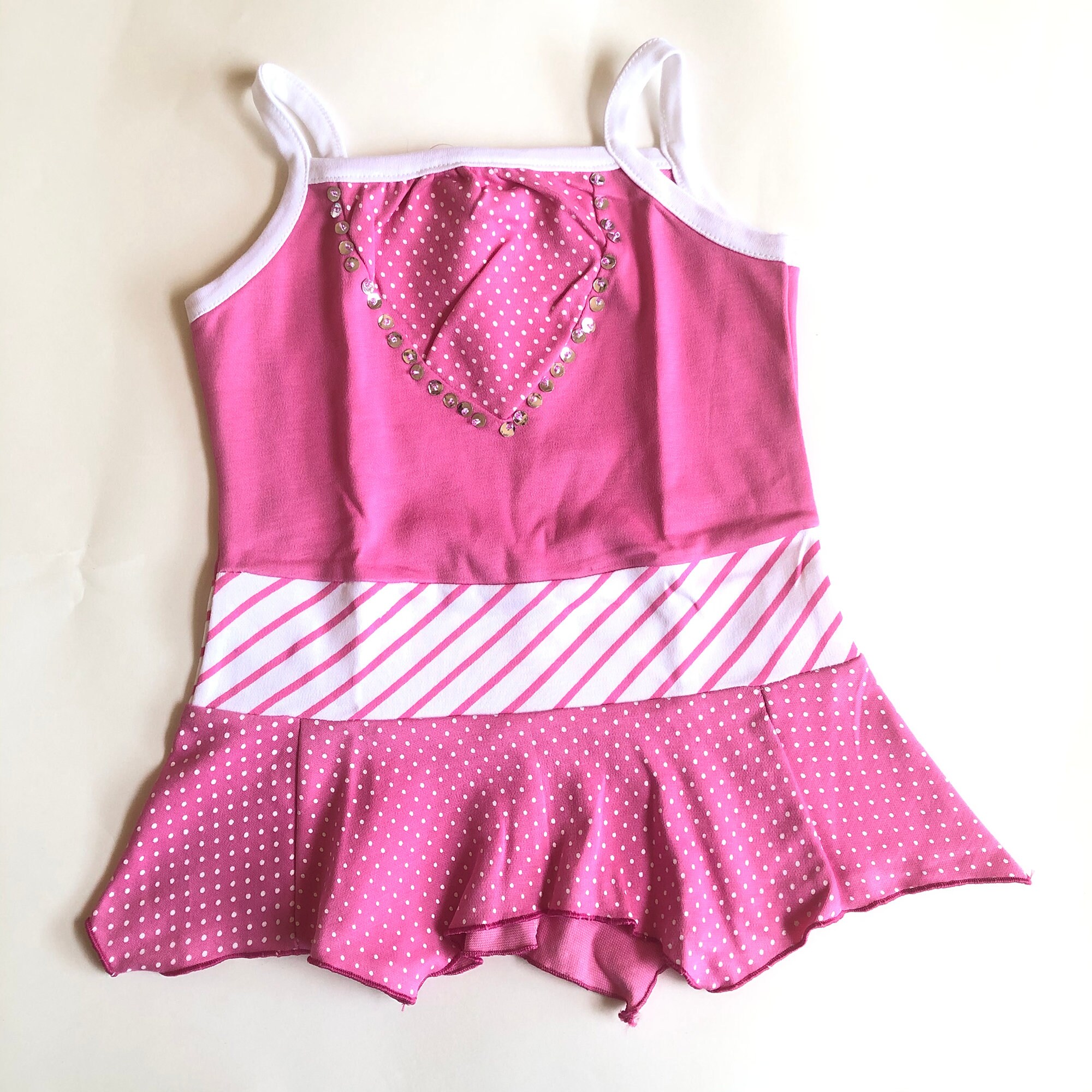 Girls Two Piece Skirt Set/ 2 Piece Set/ Ruffled Tank Top and Ruffled