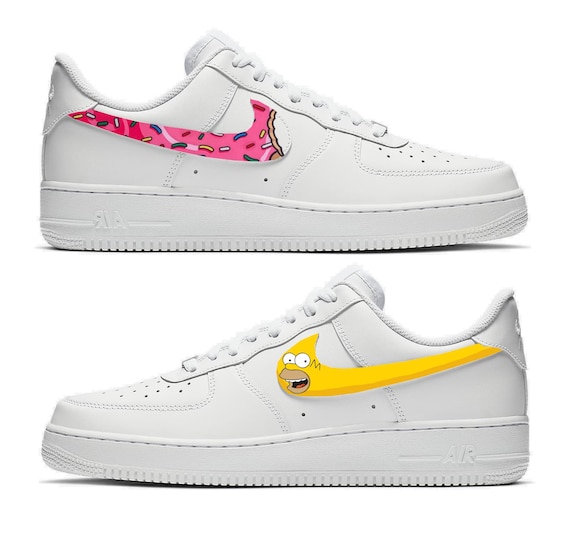 Kader Bemiddelaar Misverstand Nike Air Force 1 the Simpsons Swoosh Donut - Etsy