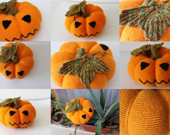 Amigurumi Pumpkin Pillow ,  Autumn Decor, Halloween Decor, Handmade Orange Pumpkin, Halloween Crochet Pumpkin,  National Pumpkin Day Gift,