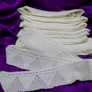 Vintage Lace Set, Handmade Crochet Lace, Vintage Lace Collection, Antique Lace Decor, Crafting Lace Edges