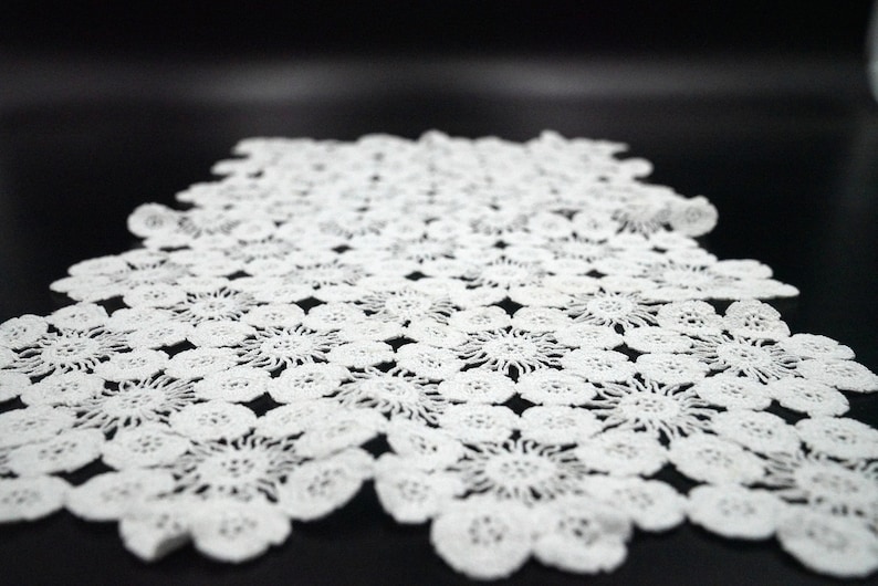 Vintage Lace Coffee Table Cover, Motif Table Cover, Lacy Napkin