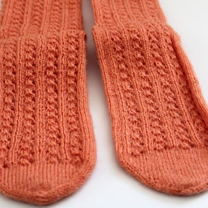 Brick Color Socks, Handmade Cotton Socks, Turkish Socks, Winter Socks, İndoor Socks, Men&#39;s And Women&#39;s Socks,