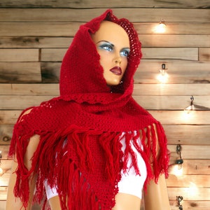 Red Knit Shawl, Handmade Red Shawl, shawl for mother&#39;s day Women&#39;s Shawl, Winter Shawl,  Grandma&#39;s Shawl, Autumn Shawl, Gift Shawls