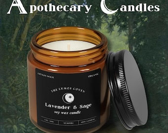 Apothekerskaars biologische sojawas: niet-giftige rituele kaars, 4oz