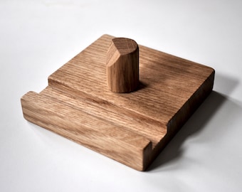 Mobile Phone and Tablet/ipad Stand /Holder,Adjustable and uniquely designed in Oak.
