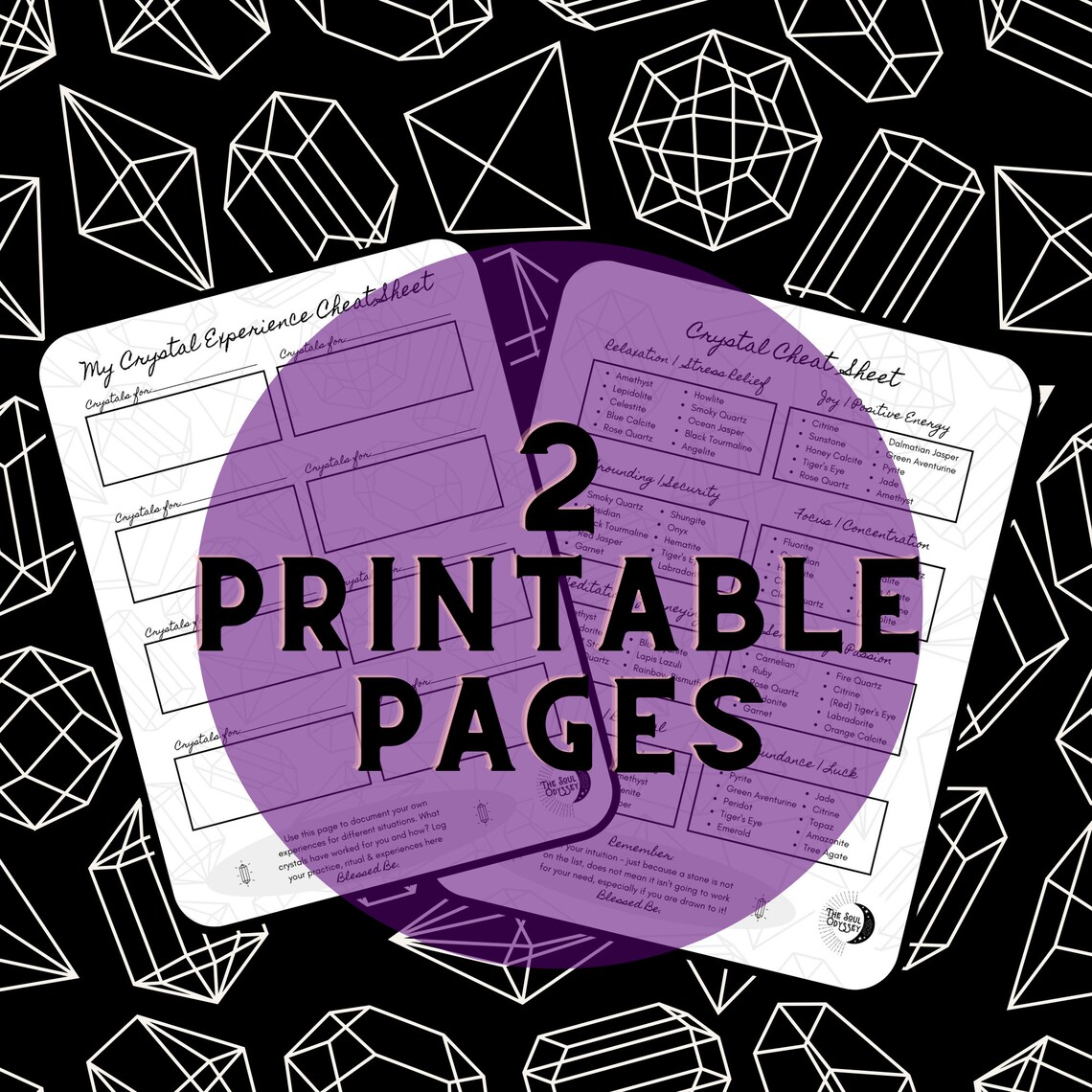 Crystal Cheat Sheet Printable Beginner Crystal Guide Baby Witch