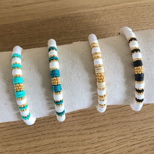 Bracelet personnalisé perles Heishi pour femme, modèle RITA image 1