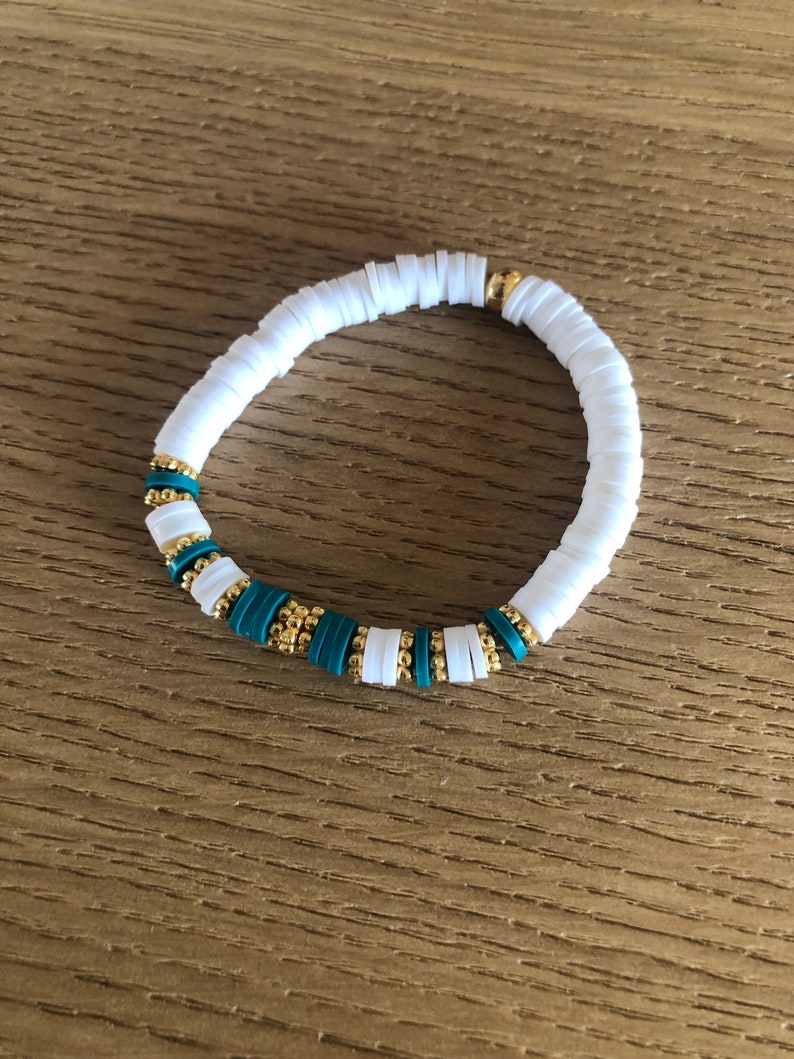 Bracelet personnalisé perles Heishi pour femme, modèle RITA zdjęcie 4