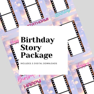 Pacote de mensagem de aniversário do Instagram Story