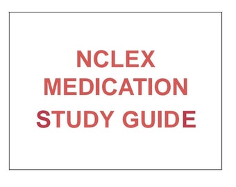 NCLEX RN LPN Medicación Farmacología Guía de estudio