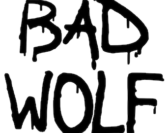 Décalcomanie en vinyle Bad Wolf Doctor Who : Sticker voiture Whovian pour ordinateur portable
