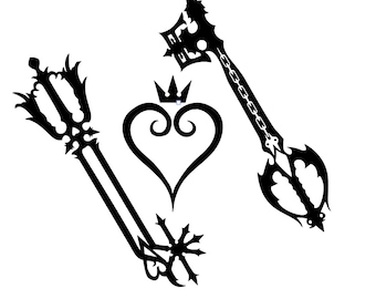 Sticker Kingdom Hearts : Keyblade et symbole sans coeur - Cadeau pour joueur