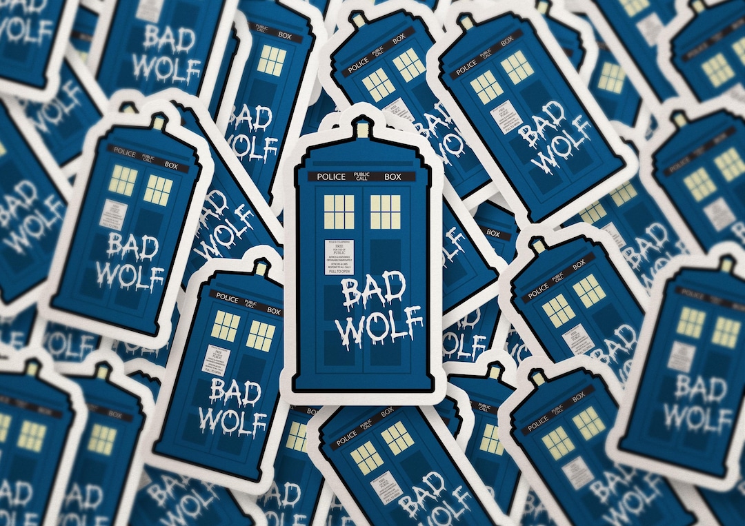Bad Wolf TARDIS Sticker: Doctor Who Vinyl Decal - Etsy
