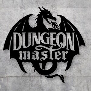 Dungeon Master Dragon Decal – DnD Vinyl & DM Gift for Game Night