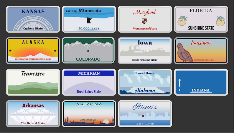 Custom License Plate Stickers - Etsy