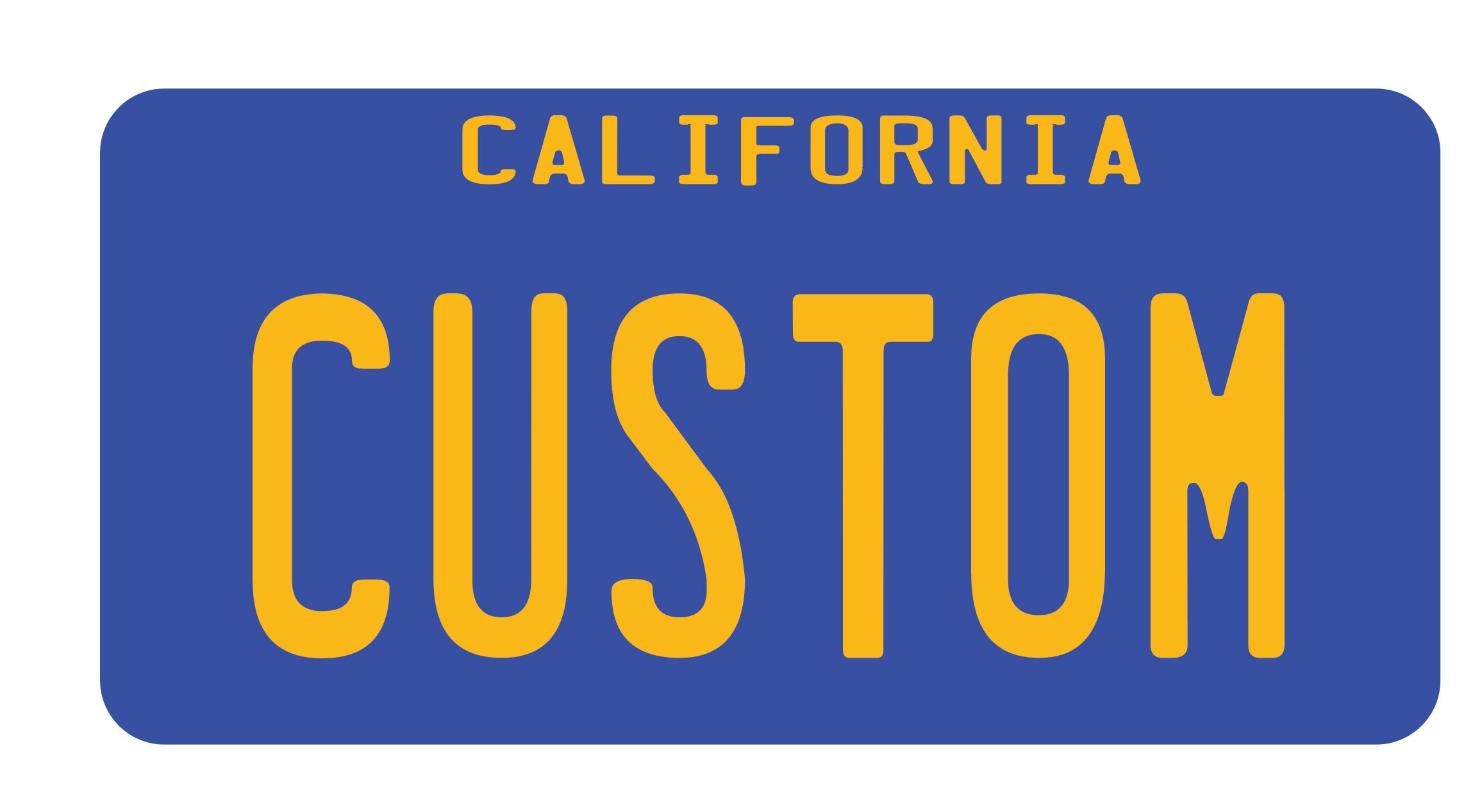 Custom California License Plate Sticker Etsy