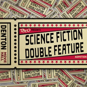 Rocky Horror Sticker: Science Fiction Double Feature Ticket, 3" Vinyl