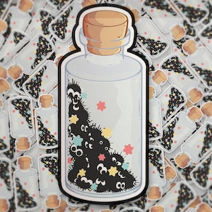 Soot Sprite Jar Sticker: Studio Ghibli Anime - Kawaii Laptop Decal image 1