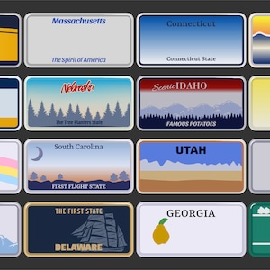 Custom State License Plate Sticker: Personalized US Tag Decals