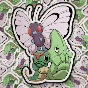 Caterpie Evolution - Etsy Caterpie Evolution - Etsy