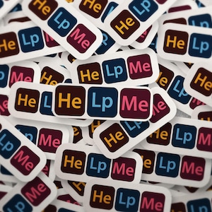 Help Me Sticker | Graphic Design Keyboard Art Decal | Funny Laptop Sticker for Designers | Humor Vinyl Sticker | Adobe-Inspired Gift