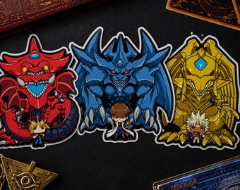 Collection d'autocollants Yu-Gi-Oh! Dragon Divin Égyptien, autocollant vinyle Slifer Obélisque Râ et décalcomanie de jeu anime