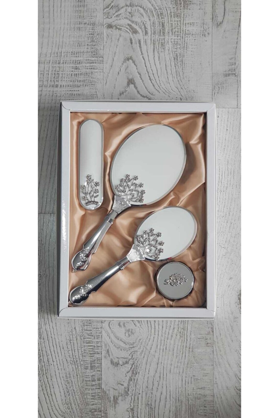 Brush and Mirror Set Wedding Gift Hand Mirror Vanity Etsy