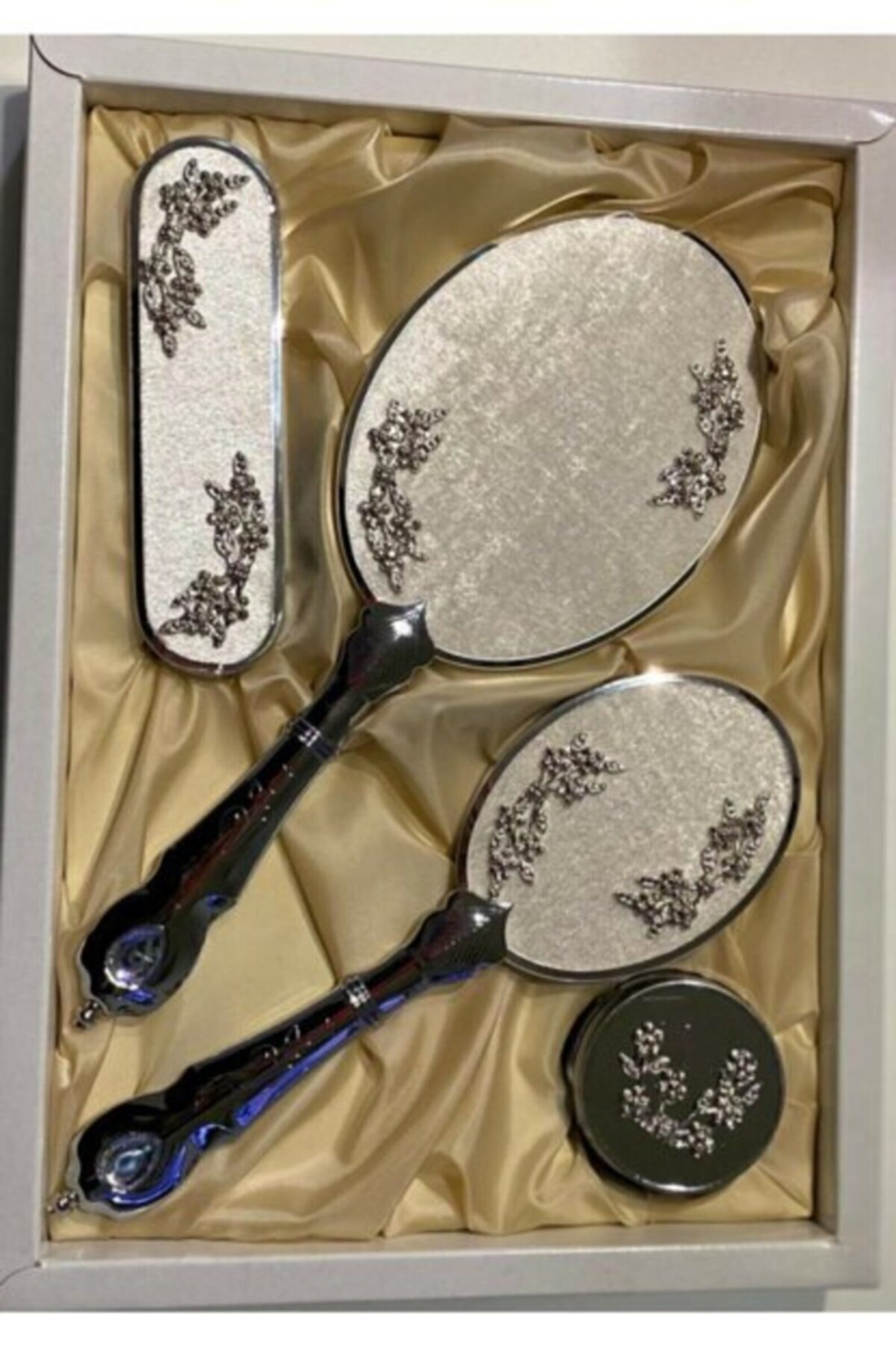 Brush and Mirror Set Wedding Gift Hand Mirror Vanity Etsy