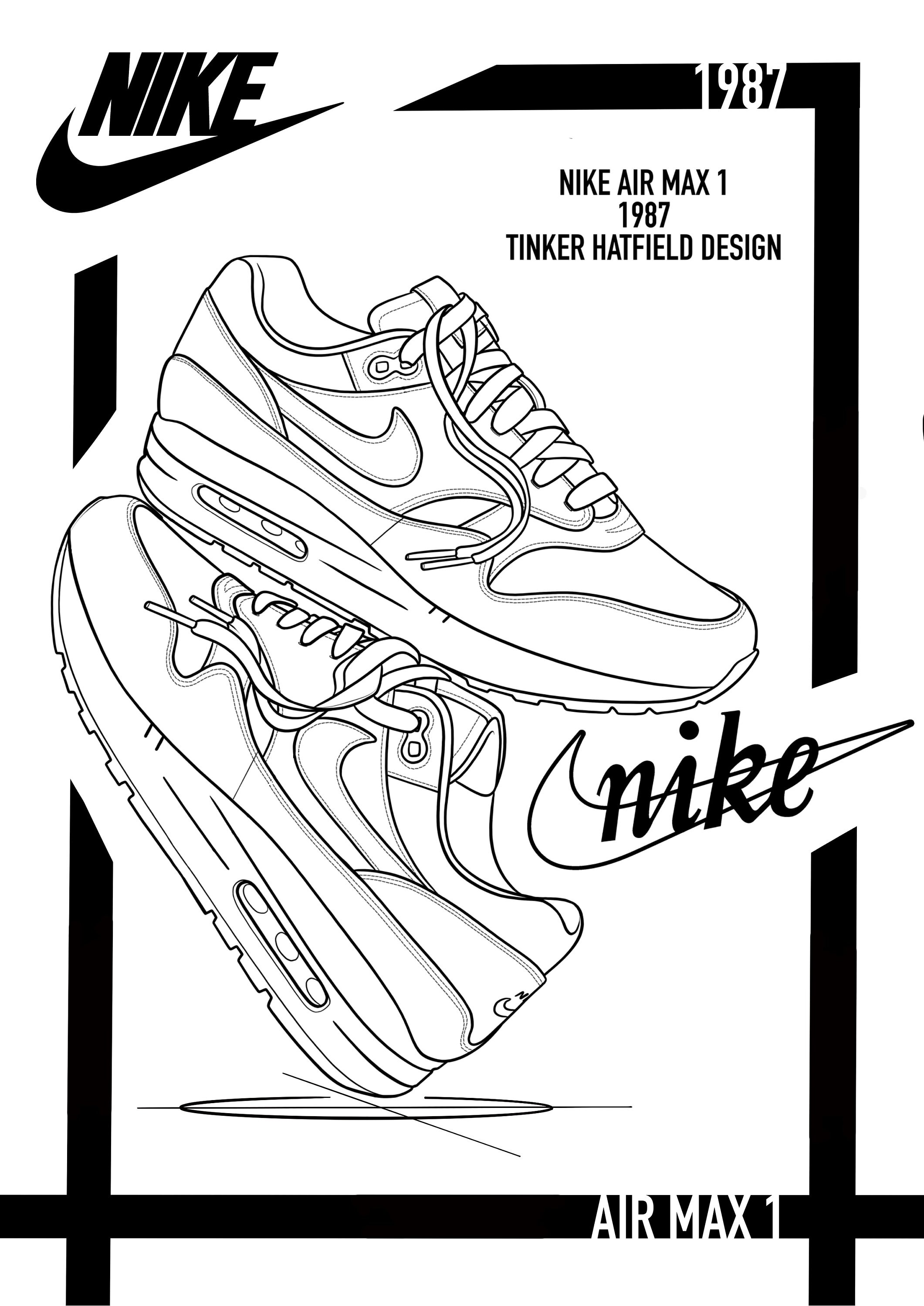 Nike Air Max 1 Poster - Etsy