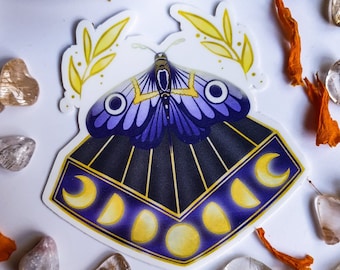 Moon Moth Sticker Moon Moth Sticker - Etsy
