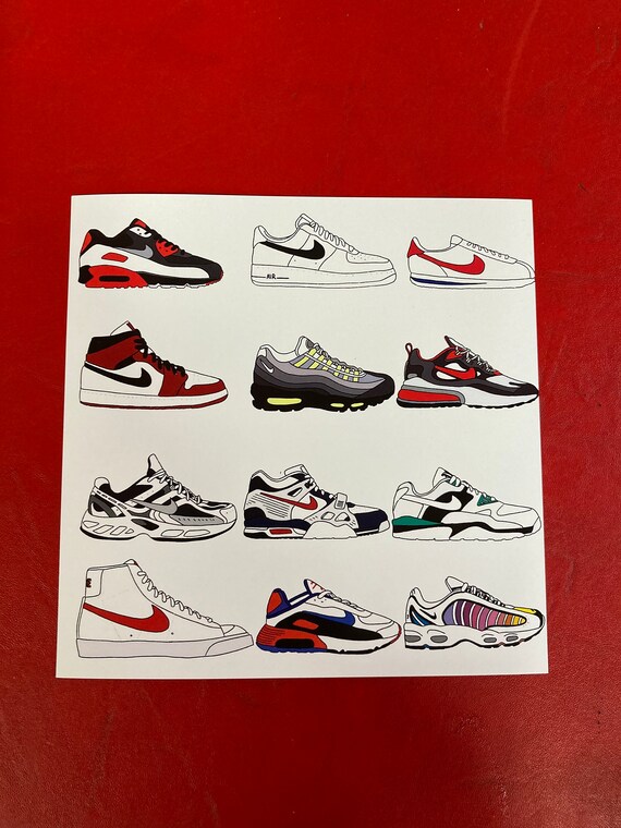Nike Trainer Nike Druck Geschenk Geburtstag Bruder | Etsy