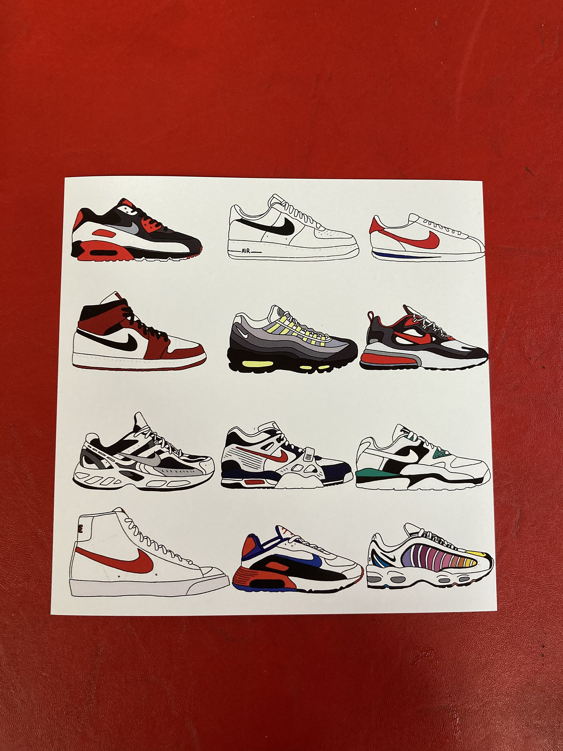 Nike Trainers Nike Print Gift Birthday Brother - Etsy